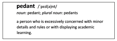 linguistic pedant